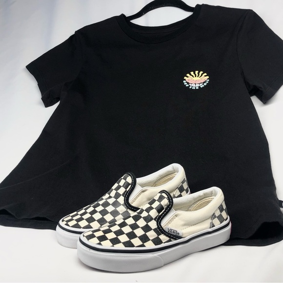 Vans Kids Combo T-Shirt Size Medium And Classic Slip On Shoes Size 12 (Lot Of 2) - Picture 2 of 16